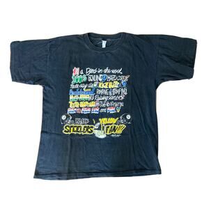 Vintage 1995 Pittsburgh Steelers T Shirt USA Mens XL Black Super Bowl XXX single